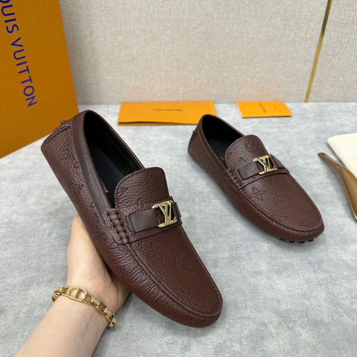 Louis Vuitton Leather Flat Bottomed Fashionable Leather Shoes #nigo21934