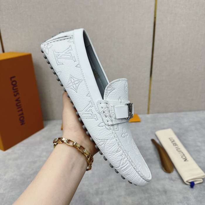 Louis Vuitton Leather Flat Bottomed Fashionable Leather Shoes #nigo21934