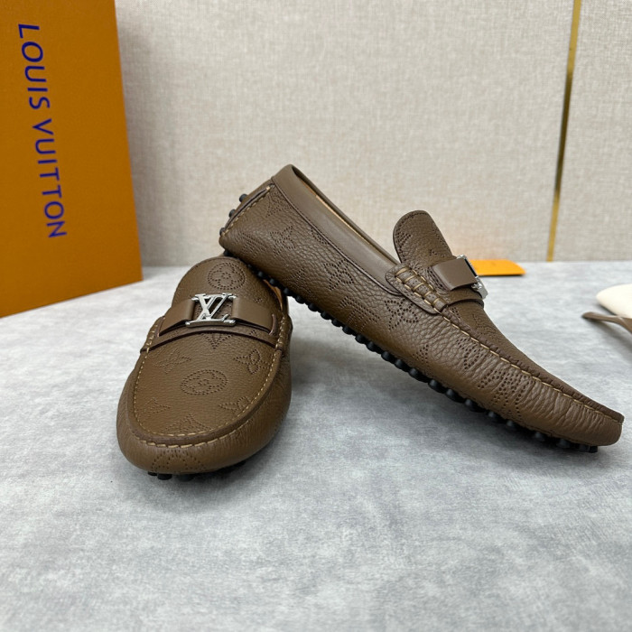 Louis Vuitton Leather Flat Bottomed Fashionable Leather Shoes #nigo21934