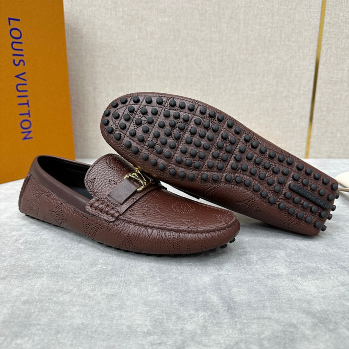 Louis Vuitton Leather Flat Bottomed Fashionable Leather Shoes #nigo21934