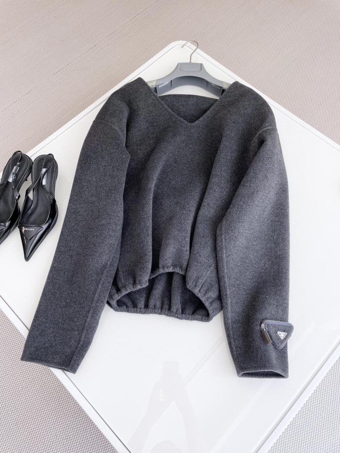 Prada V-Knit Long Sleeved Sweater #nigo21952