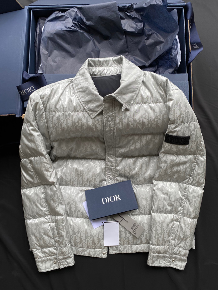 Dior Lapel Long Sleeve Puffer Down Jacket #nigo96592