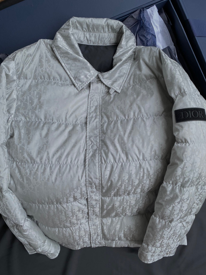 Dior Lapel Long Sleeve Puffer Down Jacket #nigo96592