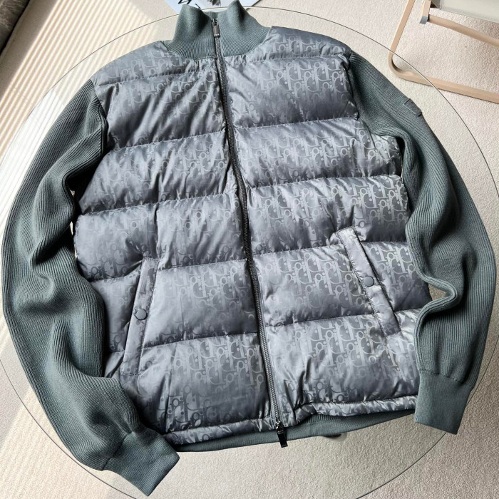 Dior OBLIQUE Long Sleeved Jacket Down Cotton Jacket #nigo21945