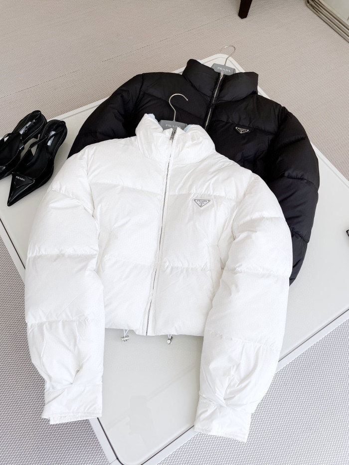 Prada Re-Nylon Long Sleeved Short Style Down Cotton Jacket #nigo21951