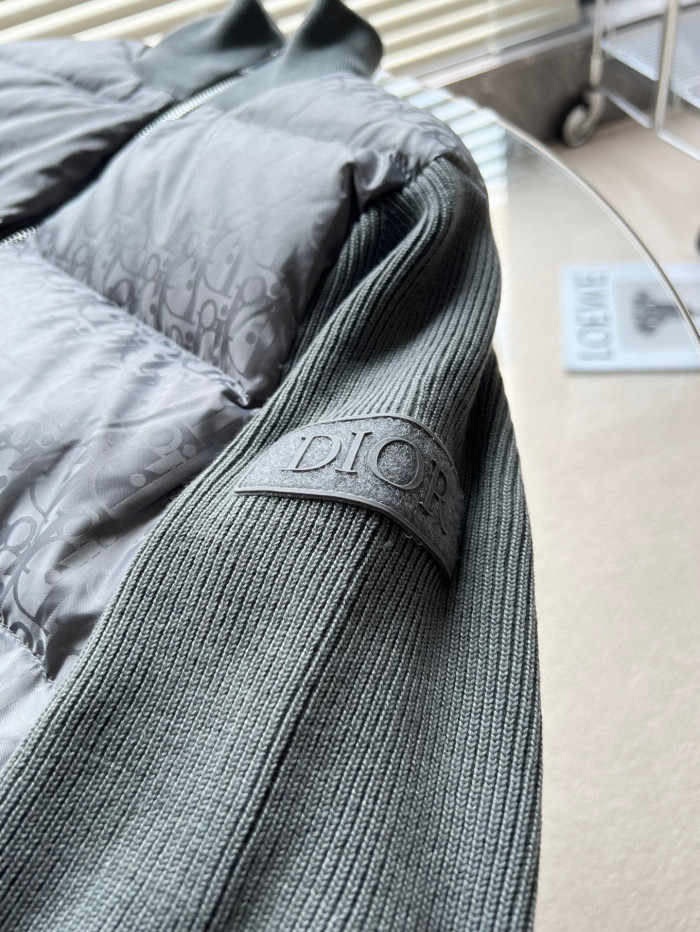 Dior OBLIQUE Long Sleeved Jacket Down Cotton Jacket #nigo21945