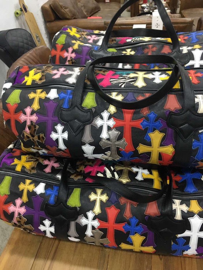 Chrome Hearts Black Leather Hand Luggage Bag #nigo21958