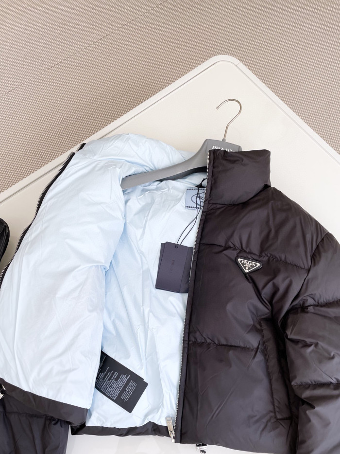 Prada Re-Nylon Long Sleeved Short Style Down Cotton Jacket #nigo21951