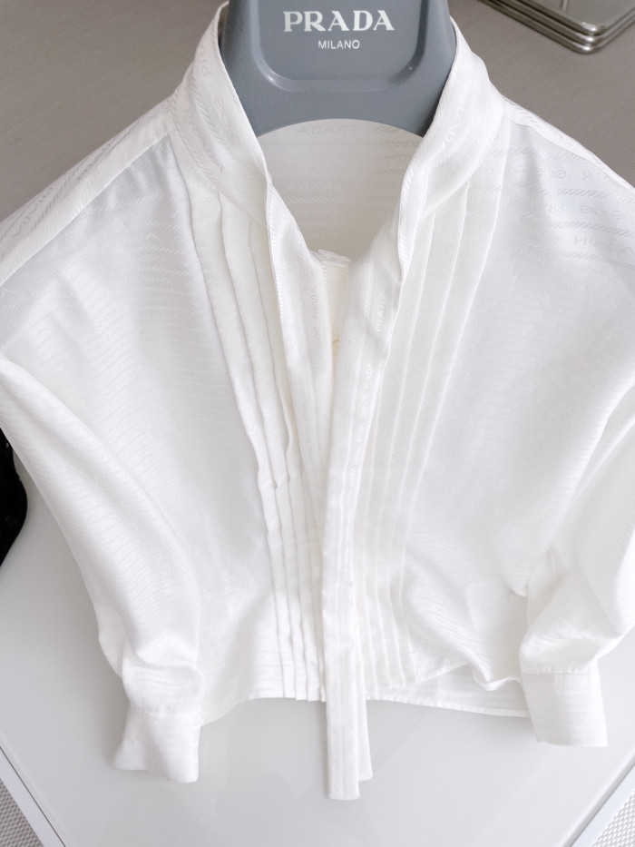 White silk long sleeved shirt #nigo21955