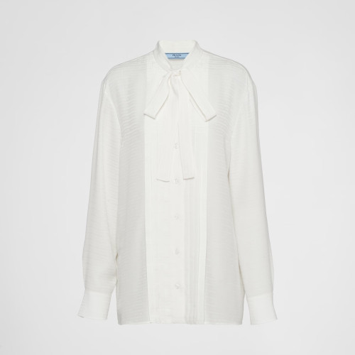 White silk long sleeved shirt #nigo21955