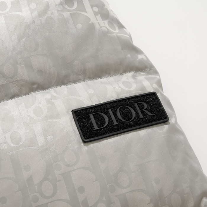 Dior Zipped Long Sleeve Dark Print Puffer Down Jacket #nigo96591