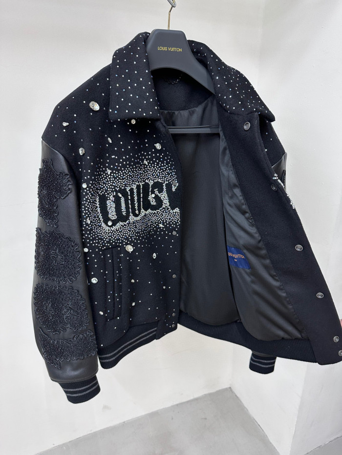 Louis Vuitton Rhinestone Lapel Button Down Jacket #nigo96595