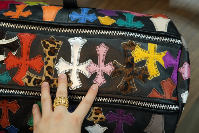 Chrome Hearts Black Leather Hand Luggage Bag #nigo21958