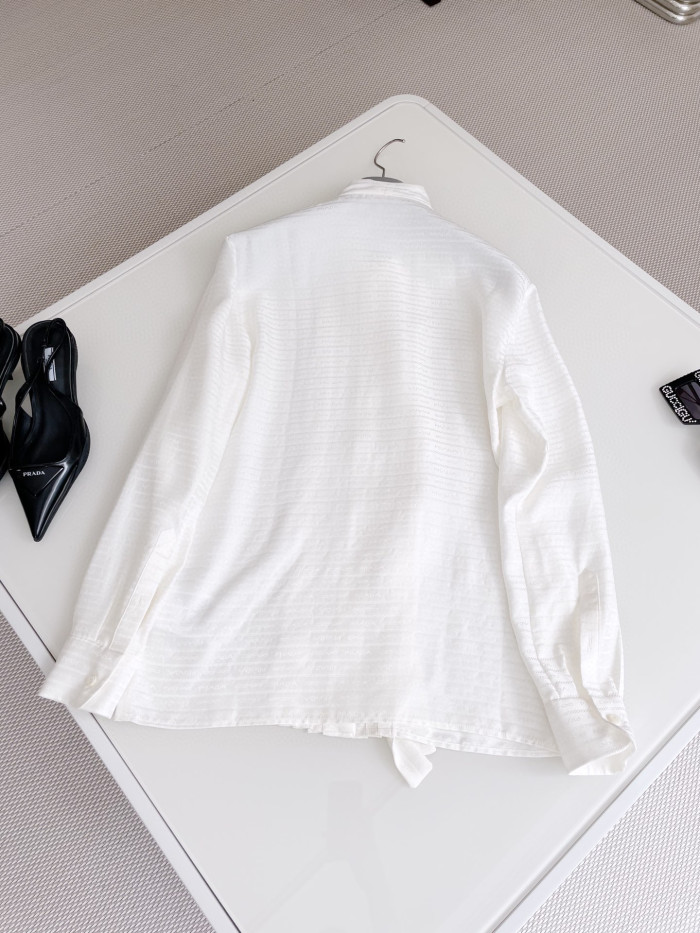White silk long sleeved shirt #nigo21955