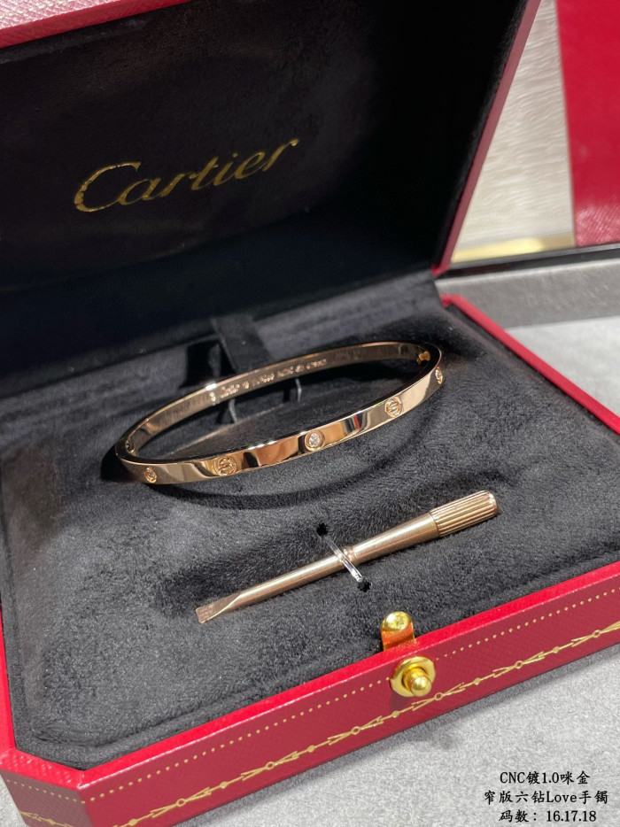 Cartier Encircling Screw Logo Bracelet Plated 18K Gold Accessories Jewelry #nigo82316