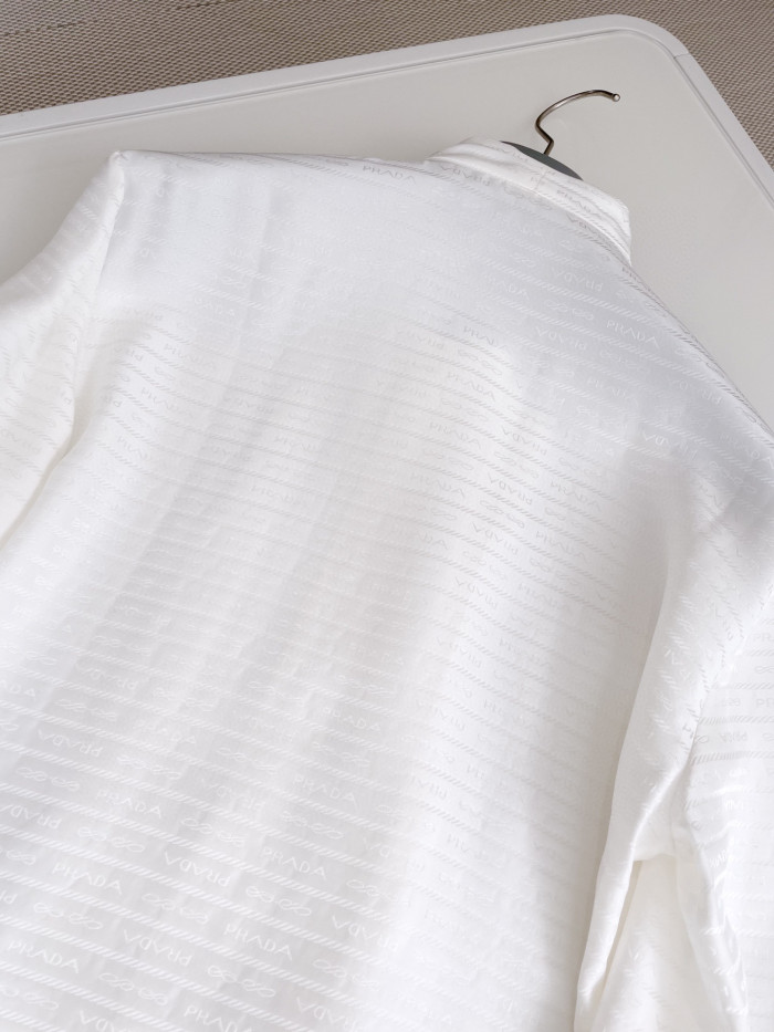 White silk long sleeved shirt #nigo21955