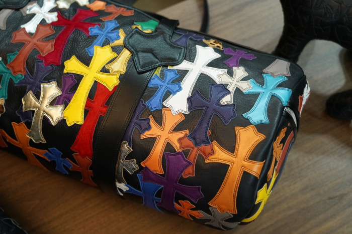 Chrome Hearts Black Leather Hand Luggage Bag #nigo21958