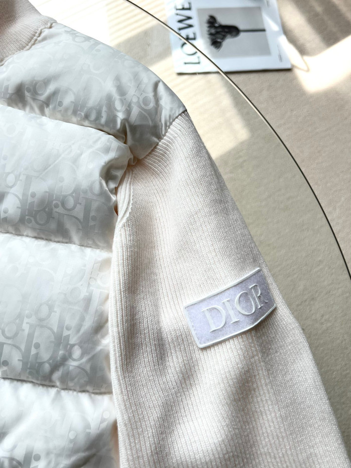 Dior OBLIQUE Long Sleeved Jacket Down Cotton Jacket #nigo21945