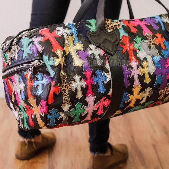 Chrome Hearts Black Leather Hand Luggage Bag #nigo21958