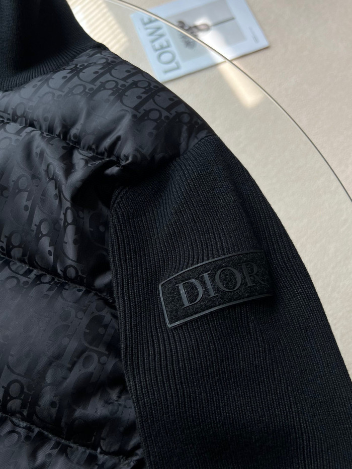 Dior OBLIQUE Long Sleeved Jacket Down Cotton Jacket #nigo21945