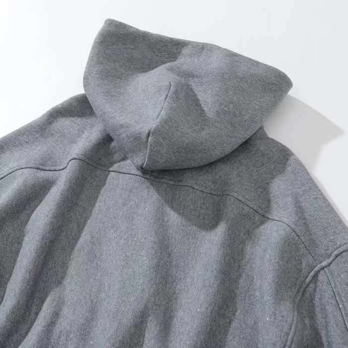 Alexander Wang Gray Zippered Loose Hooded Sweatshirt Ngvp #nigo6687