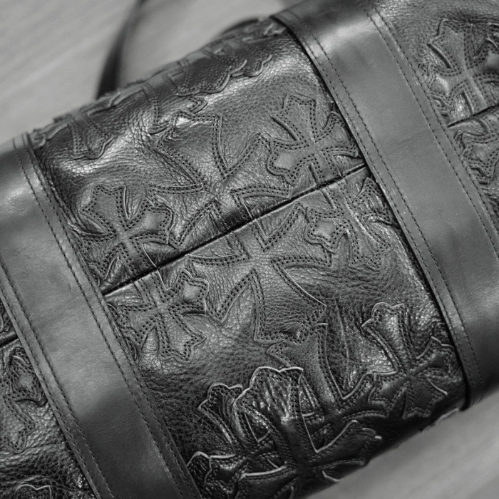 Chrome Hearts Black Leather Hand Luggage Bag #nigo21958