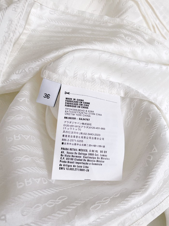 White silk long sleeved shirt #nigo21955