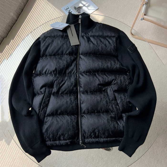 Dior OBLIQUE Long Sleeved Jacket Down Cotton Jacket #nigo21945