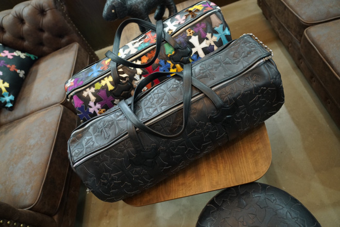 Chrome Hearts Black Leather Hand Luggage Bag #nigo21958
