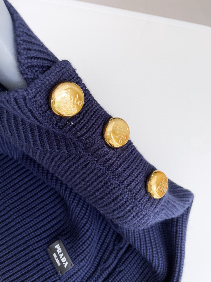 Prada High Neck Short Style Long Sleeved Sweater #nigo21953