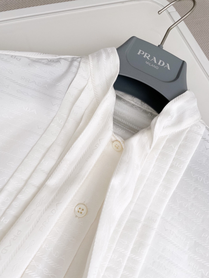 White silk long sleeved shirt #nigo21955