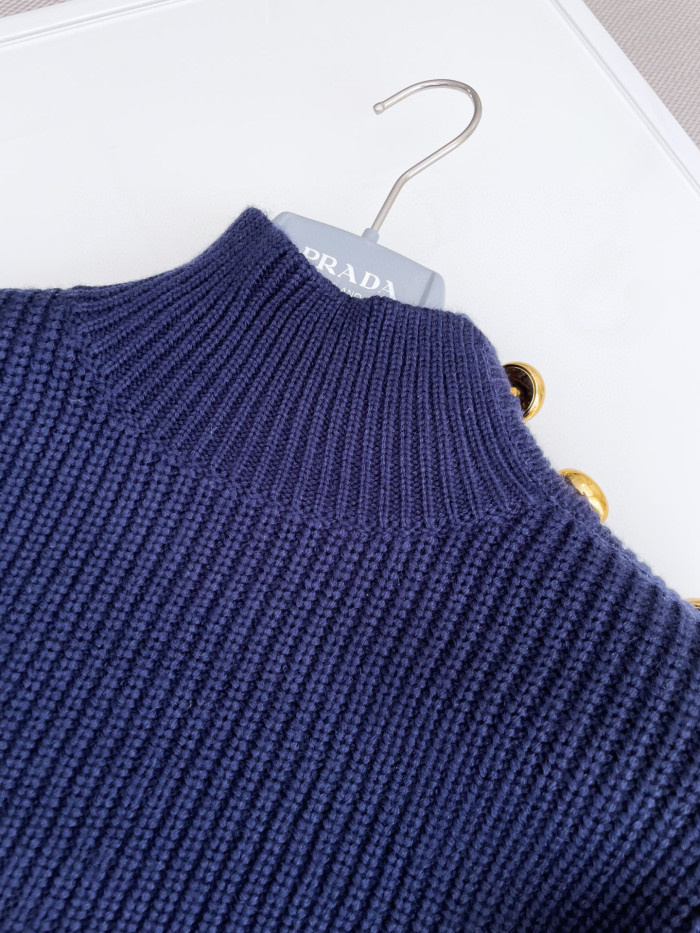 Prada High Neck Short Style Long Sleeved Sweater #nigo21953
