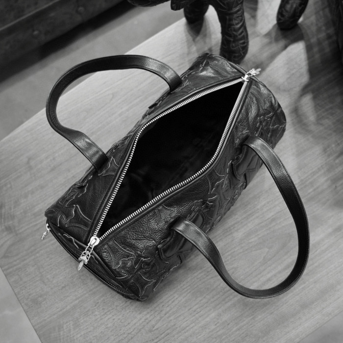 Chrome Hearts Black Leather Hand Luggage Bag #nigo21958