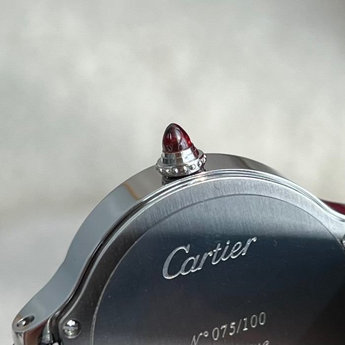 Cartier Women's Half Round Leather Strap Watch #nigo96624