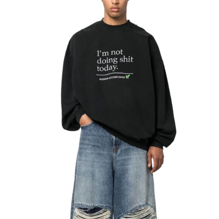 Vetements Letter Print Pullover Sweatshirt Ngvp #nigo6725