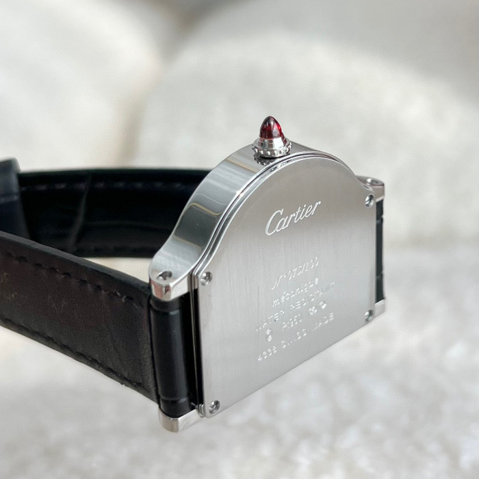 Cartier Women's Half Round Leather Strap Watch #nigo96624