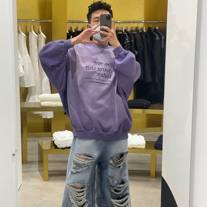 Vetements Letter Print Pullover Sweatshirt Ngvp #nigo6725