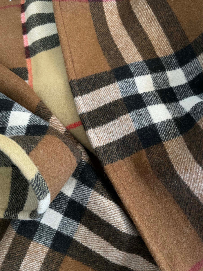 Burberry Plaid Wool Shawl Scarf #nigo96623