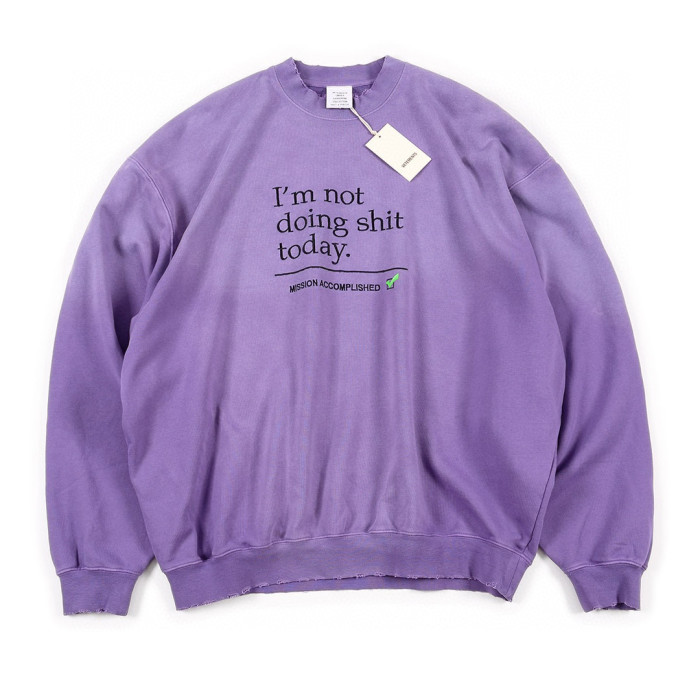 Vetements Letter Print Pullover Sweatshirt Ngvp #nigo6725