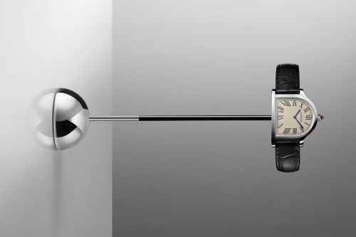 Cartier Women's Half Round Leather Strap Watch #nigo96624