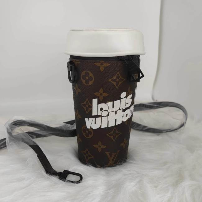 LOUIS VUITTON Full printed Nigo design cup shaped shoulder bag(44)