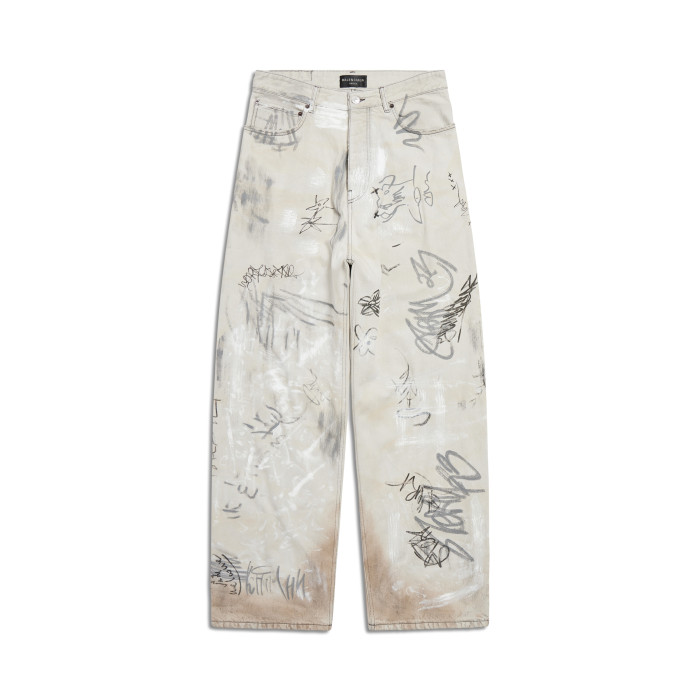 Balenciaga Graffiti Loose Fit Denim Pants Ngvp #nigo6578