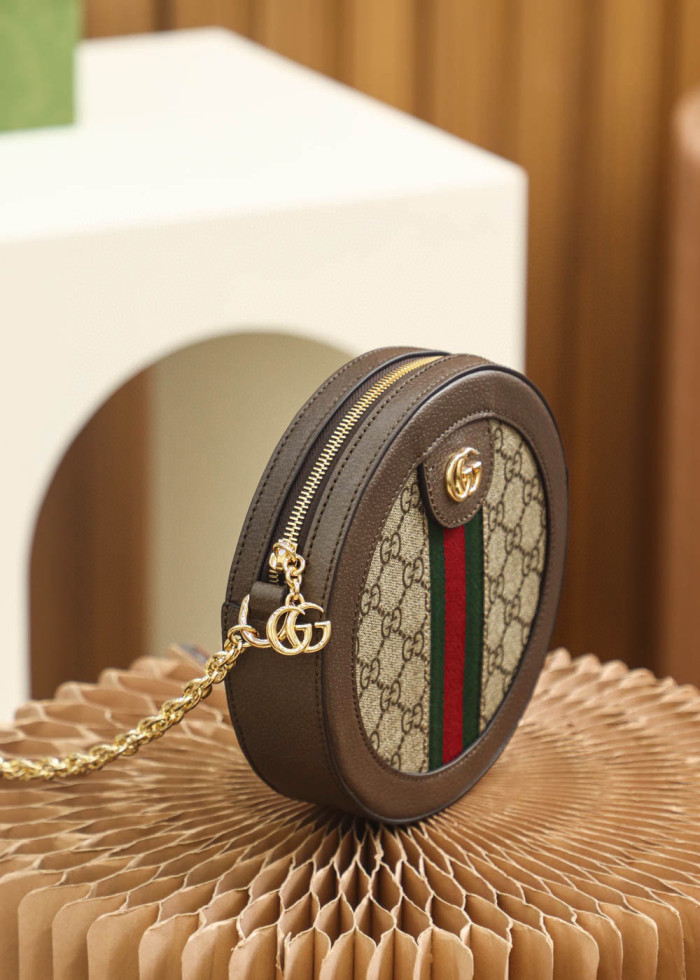 Gucci Ophidia Round Leather Printed Bag #nigo21961