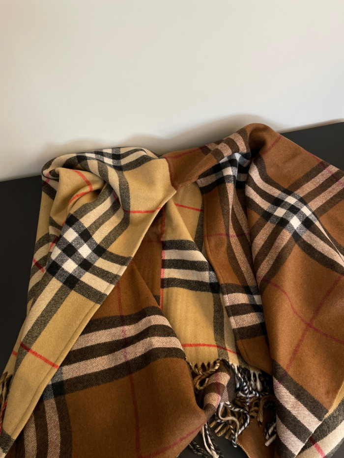 Burberry Plaid Wool Shawl Scarf #nigo96623