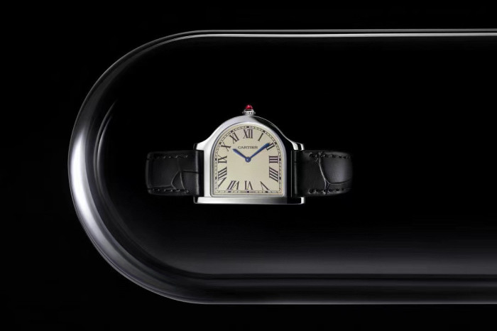 Cartier Women's Half Round Leather Strap Watch #nigo96624