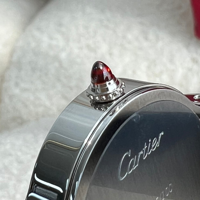 Cartier Women's Half Round Leather Strap Watch #nigo96624