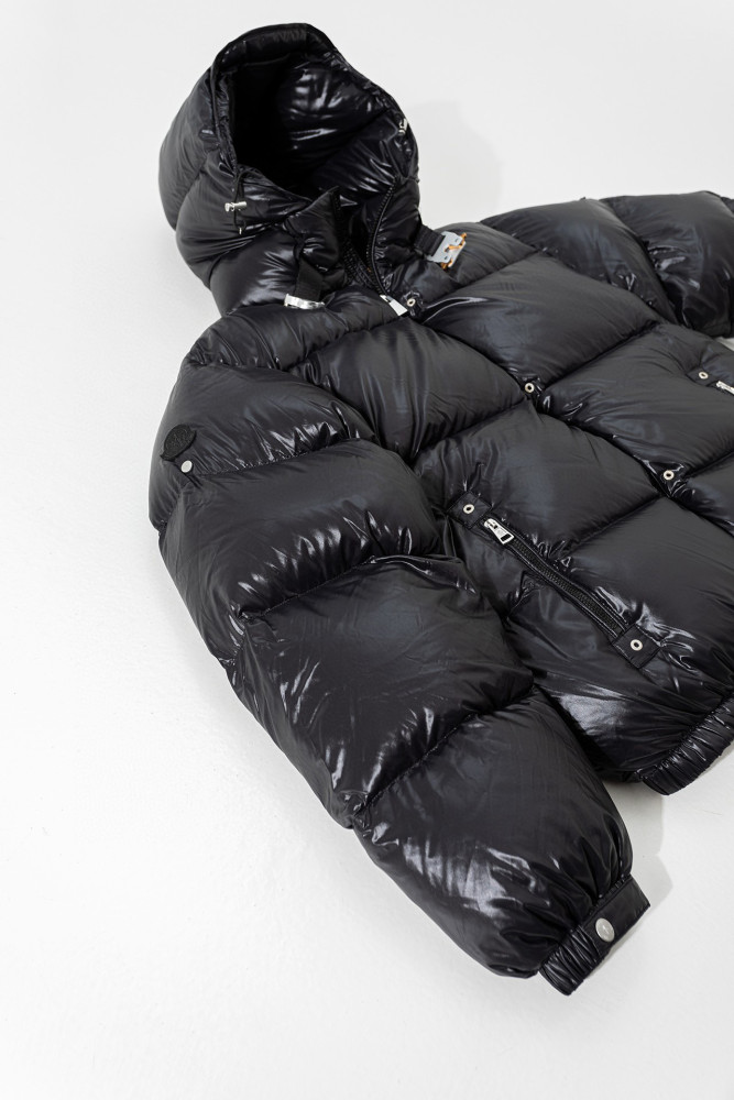 Moncler GENIUS x 1017 ALYX 9SN Short Black Hooded Puffer Jacket Ngvp #nigo6718