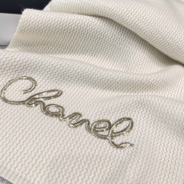 Chanel Cashmere Knit Hat Gloves Scarf #nigo96642