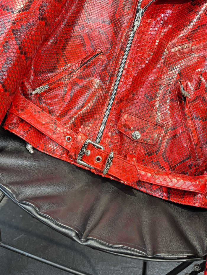 Chrome Hearts Scale Biker Leather Jacket #nigo96638