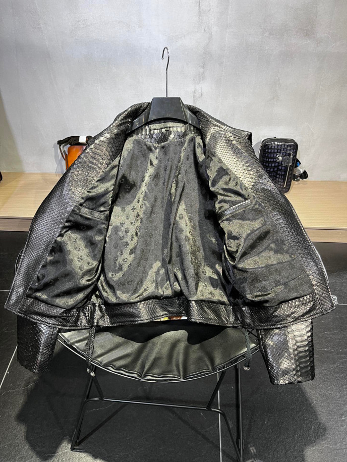 Chrome Hearts Scale Biker Leather Jacket #nigo96638